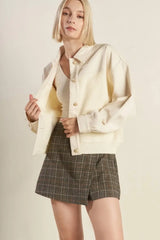 GO-GETTER GIRL SWEATER TWILL JACKET - Flying Tomato - Flyclothing LLC