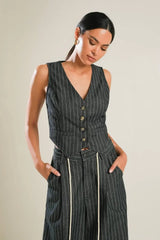 HAZY DAYS DENIM VEST - Flying Tomato - Flyclothing LLC