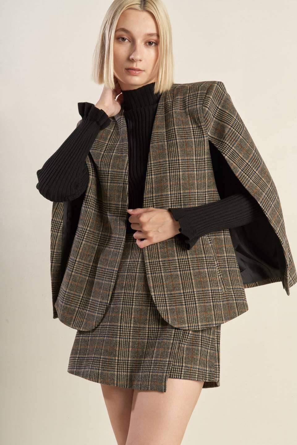 ETERNAL DEVOTION WOOLEN CAPELET - Flying Tomato - Flyclothing LLC