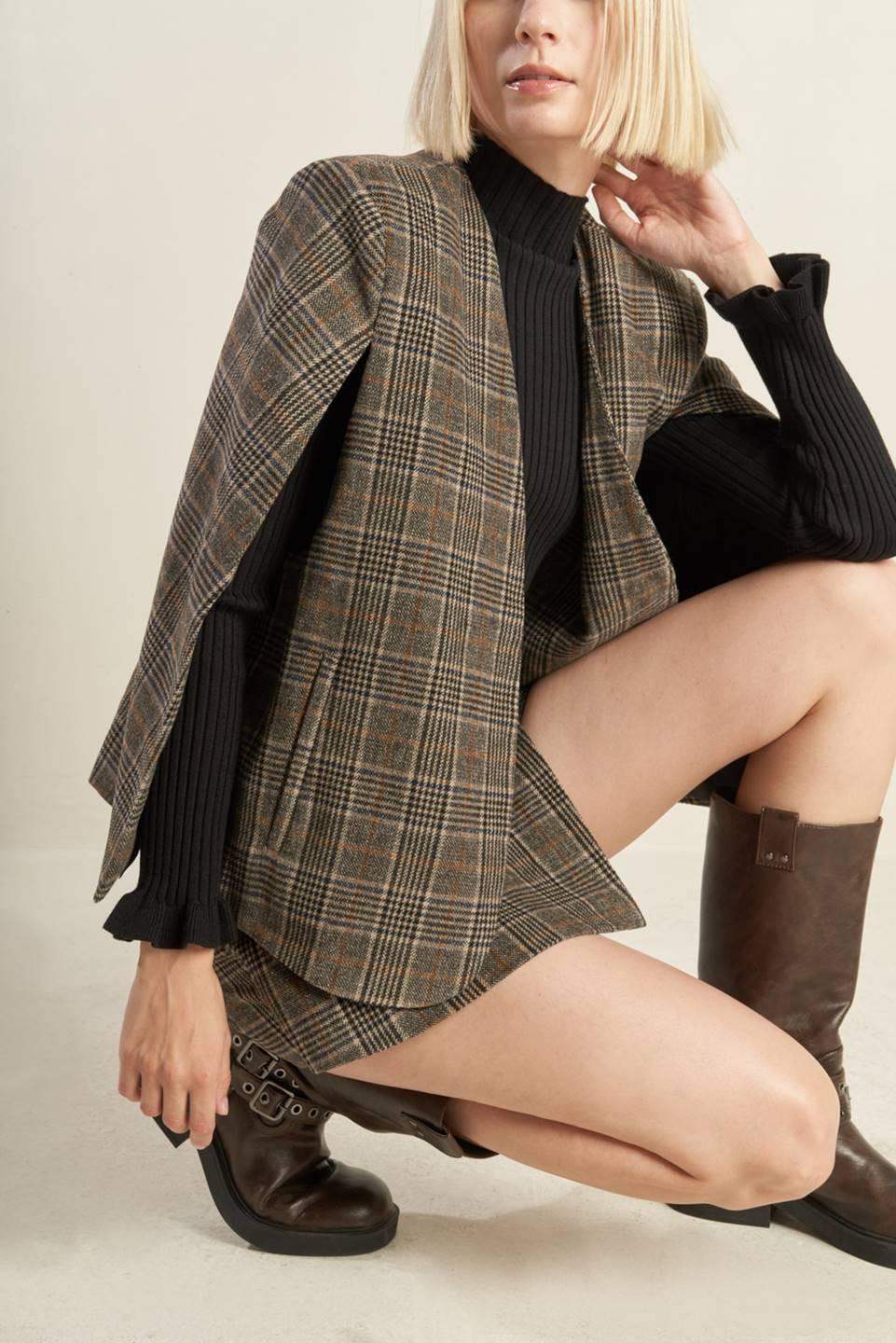ETERNAL DEVOTION WOOLEN CAPELET - Flying Tomato - Flyclothing LLC
