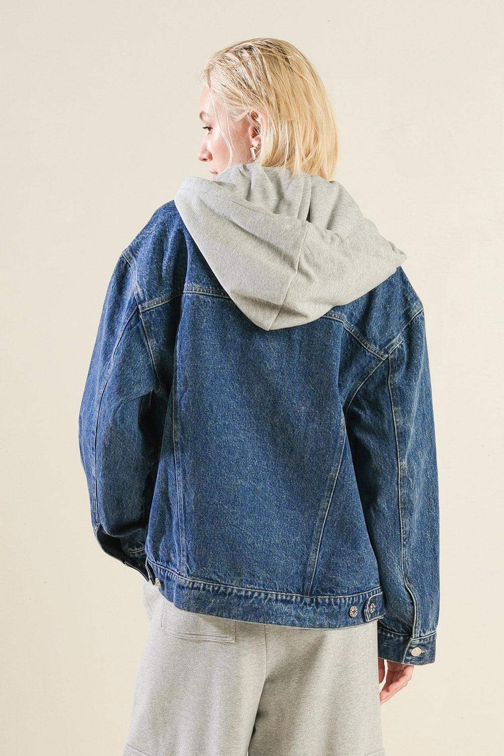 CROSS YOUR MIND DENIM JACKET - Flying Tomato - Flyclothing LLC