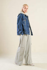 CROSS YOUR MIND DENIM JACKET - Flying Tomato - Flyclothing LLC