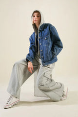 CROSS YOUR MIND DENIM JACKET - Flying Tomato - Flyclothing LLC
