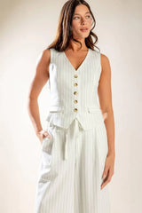 DINNER DATE WOVEN VEST - Flying Tomato - Flyclothing LLC