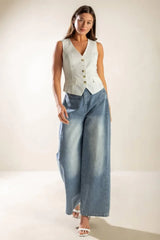DINNER DATE WOVEN VEST - Flying Tomato - Flyclothing LLC