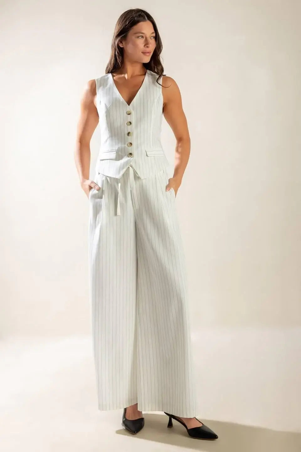 DINNER DATE WOVEN VEST - Flying Tomato - Flyclothing LLC