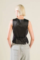 CAUGHT YOUR EYE WOVEN VEST - Flying Tomato - Flyclothing LLC
