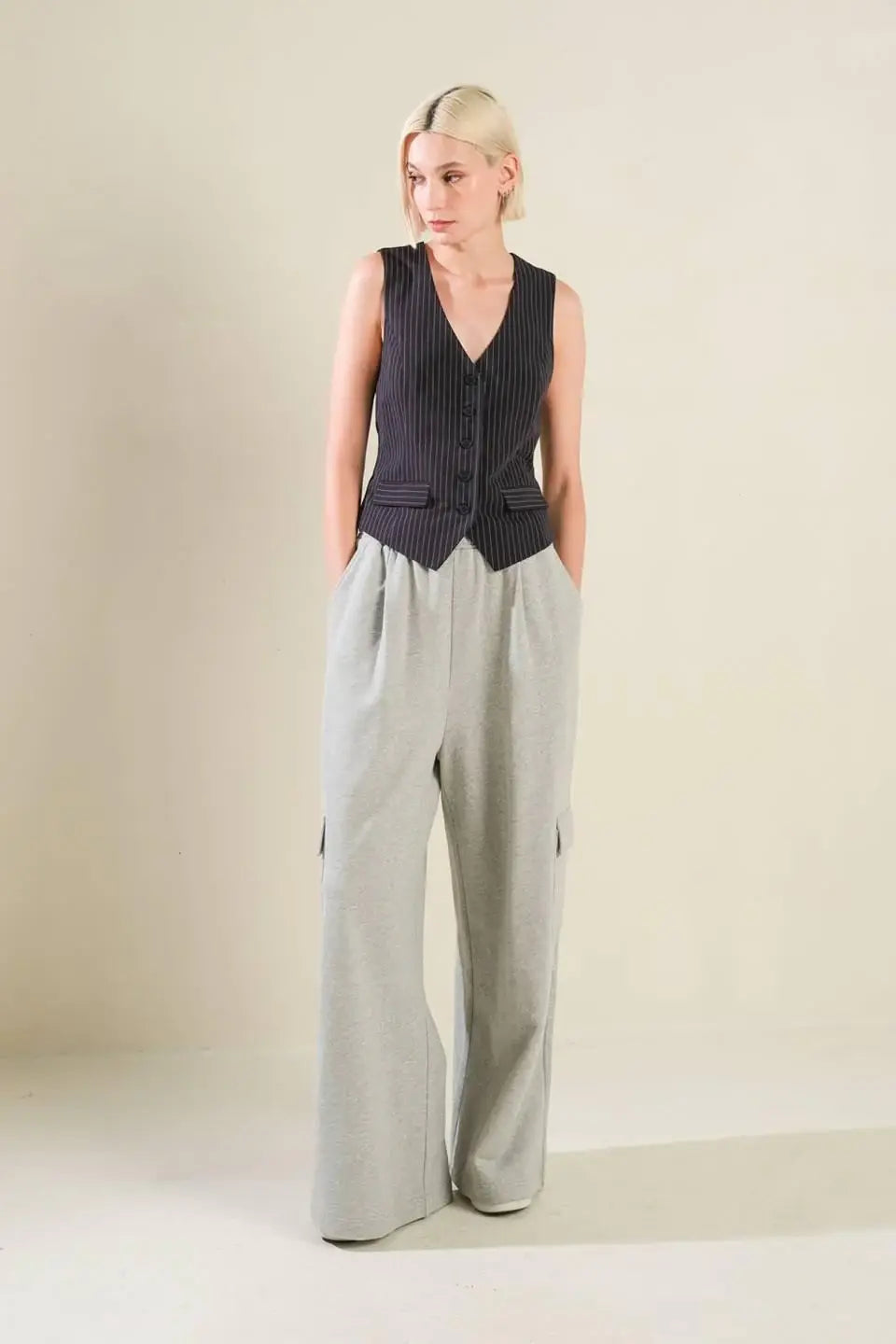 CAUGHT YOUR EYE WOVEN VEST - Flying Tomato - Flyclothing LLC