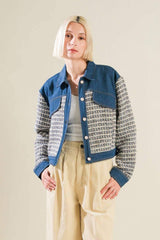 BETTER DAYS TWEED DENIM JACKET - Flying Tomato - Flyclothing LLC