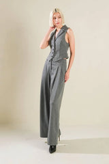 WANNA BE LOVED WOVEN VEST - Flying Tomato - Flyclothing LLC