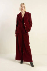 COY CHARM VELVET BLAZER - Flying Tomato - Flyclothing LLC