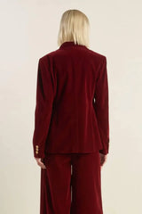COY CHARM VELVET BLAZER - Flying Tomato - Flyclothing LLC