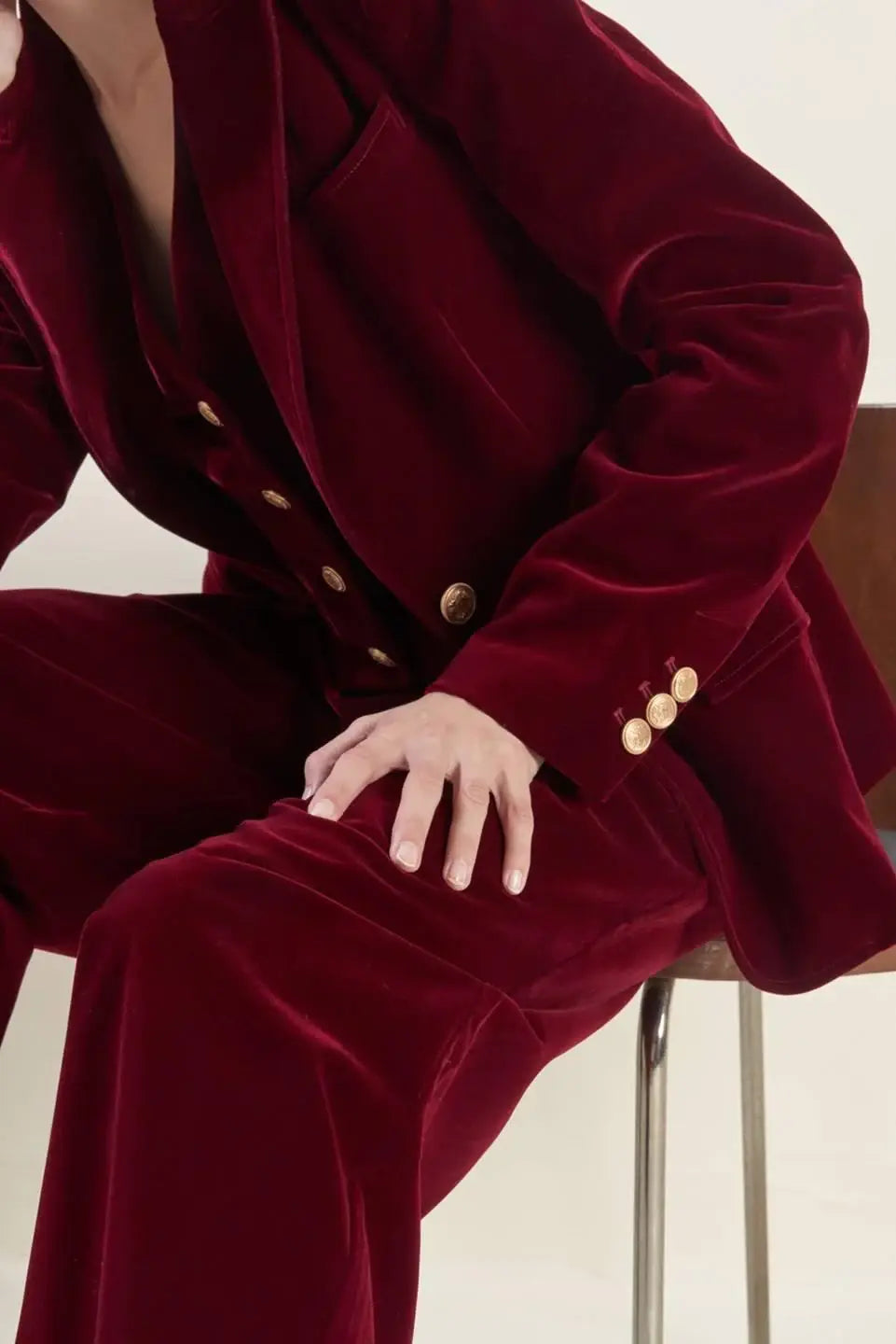 COY CHARM VELVET BLAZER - Flying Tomato - Flyclothing LLC