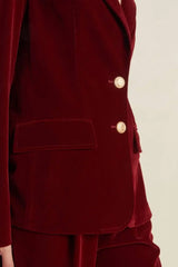 COY CHARM VELVET BLAZER - Flying Tomato - Flyclothing LLC