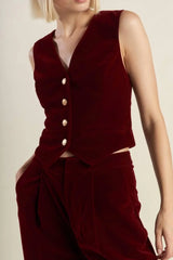 COY CHARM VELVET VEST - Flying Tomato - Flyclothing LLC