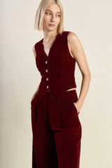 COY CHARM VELVET VEST - Flying Tomato - Flyclothing LLC