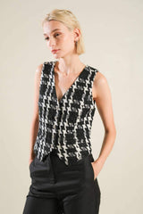 WHEN I'M WITH YOU TWEED VEST - Flying Tomato - Flyclothing LLC
