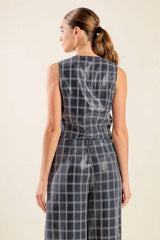 TRAVELING FAR NAVY SEQUIN VEST - Flying Tomato - Flyclothing LLC