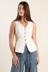 CATCHING DREAMS WOVEN VEST - Flying Tomato - Flyclothing LLC