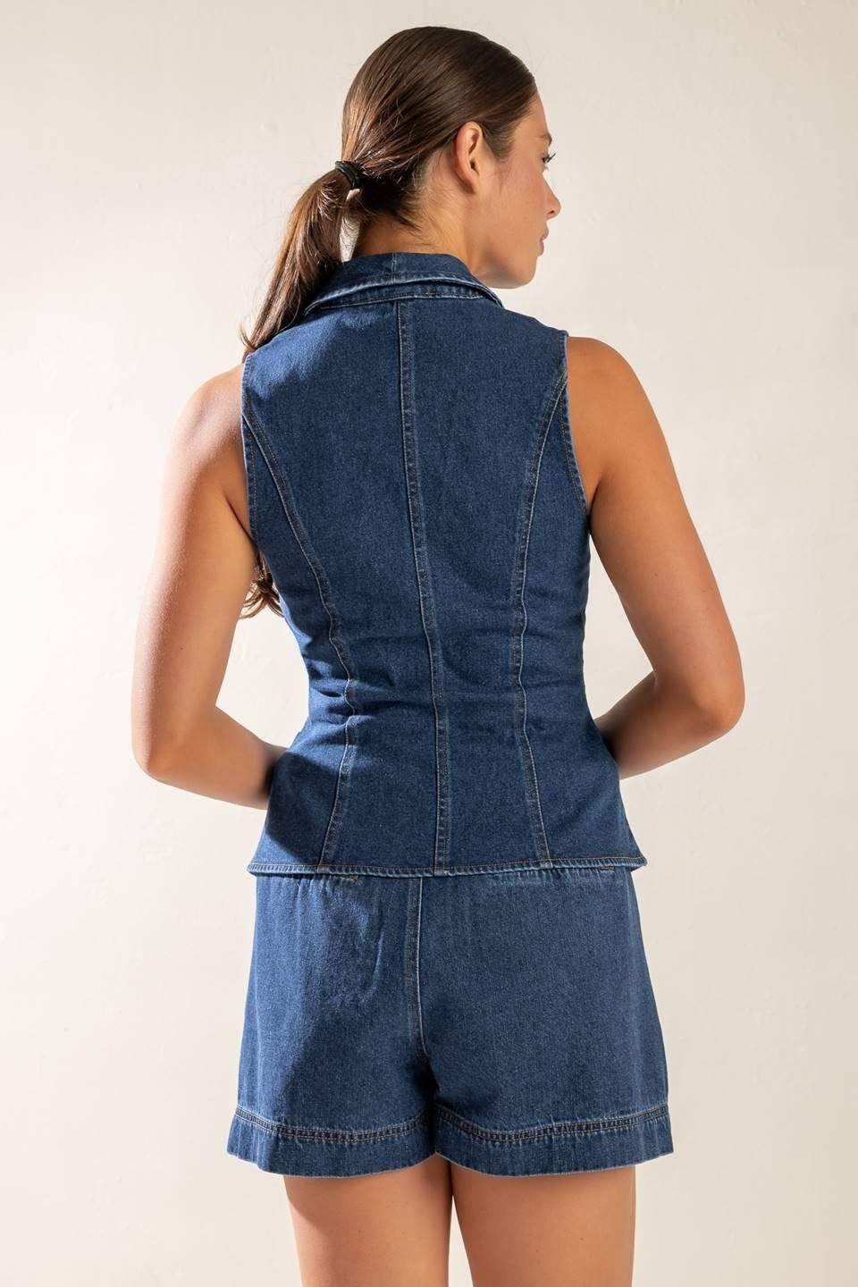 SPRING ROMANCE DENIM VEST - Flying Tomato - Flyclothing LLC