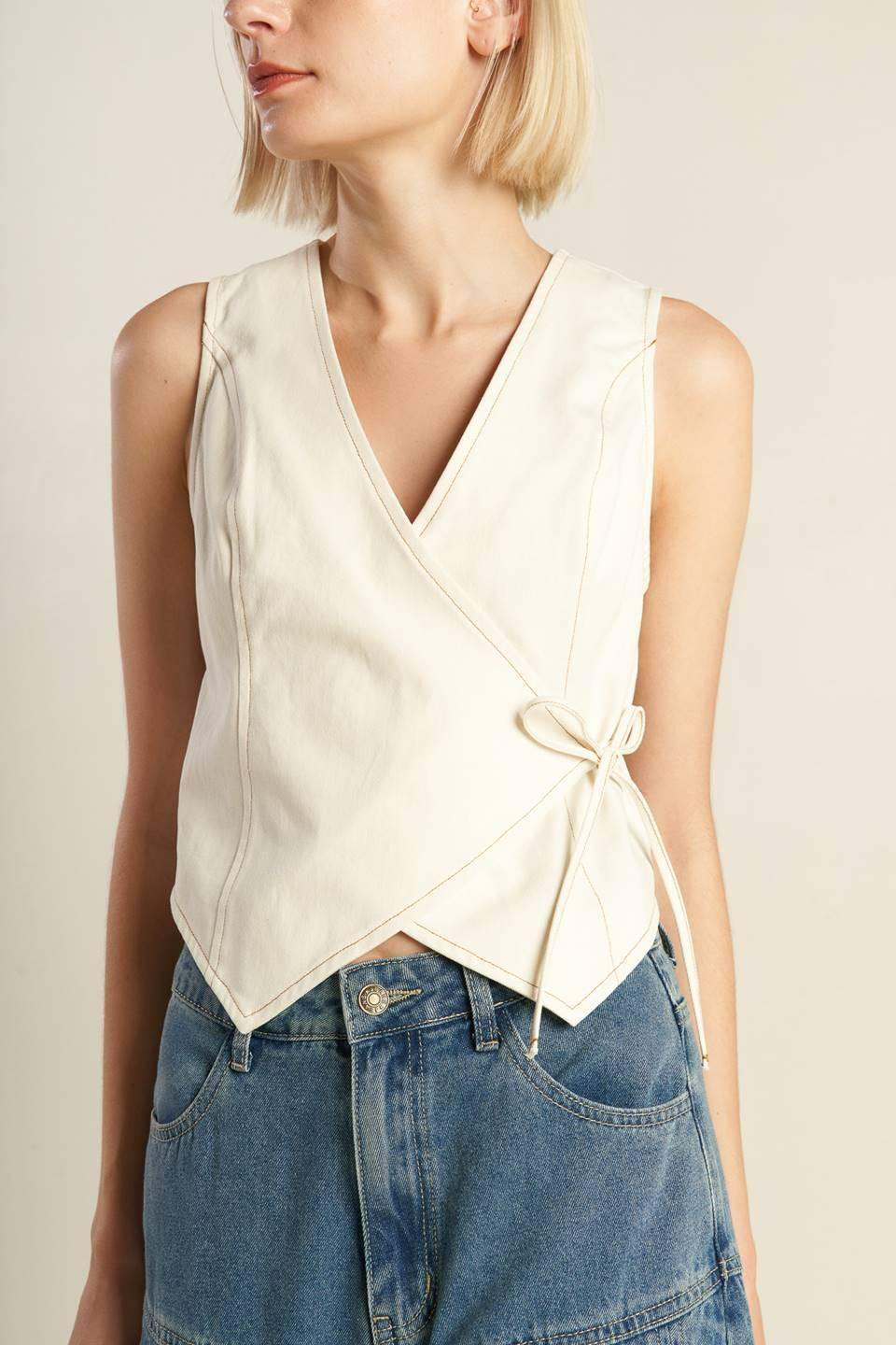 WATCHING THE WIND WOVEN VEST - Flying Tomato - Flyclothing LLC