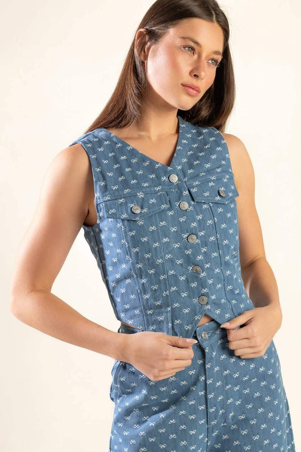 MIMOSA MORNING WOVEN VEST - Flying Tomato - Flyclothing LLC