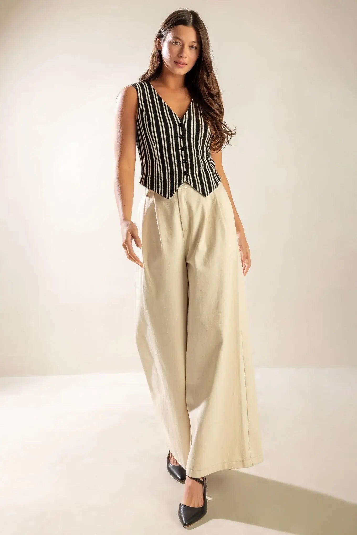 IN THE QUIET SHADE WOVEN VEST - Flying Tomato - Flyclothing LLC