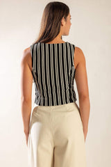 IN THE QUIET SHADE WOVEN VEST - Flying Tomato - Flyclothing LLC