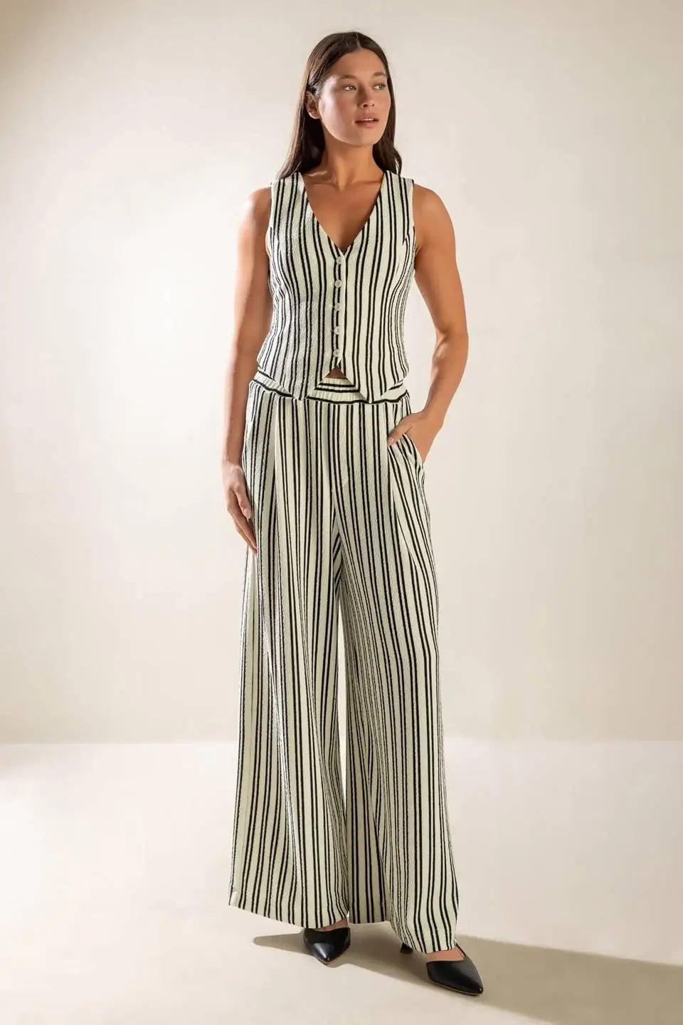 IN THE QUIET SHADE WOVEN VEST - Flying Tomato - Flyclothing LLC