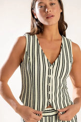 IN THE QUIET SHADE WOVEN VEST - Flying Tomato - Flyclothing LLC