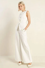 DELICATE HUE WOVEN VEST - Flying Tomato - Flyclothing LLC