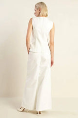DELICATE HUE WOVEN VEST - Flying Tomato - Flyclothing LLC