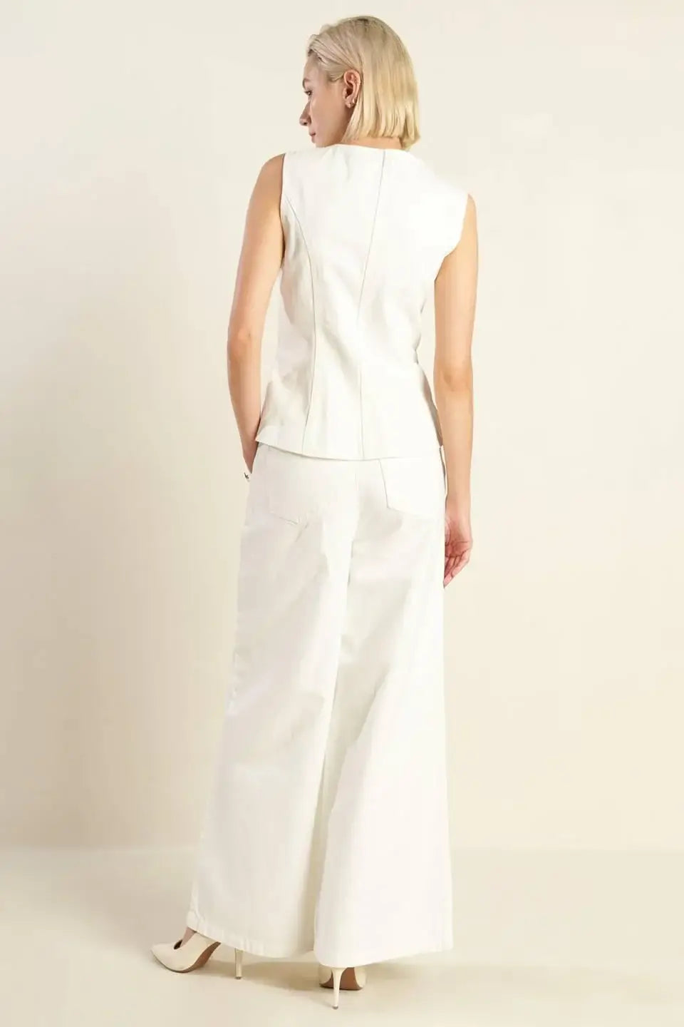 DELICATE HUE WOVEN VEST - Flying Tomato - Flyclothing LLC