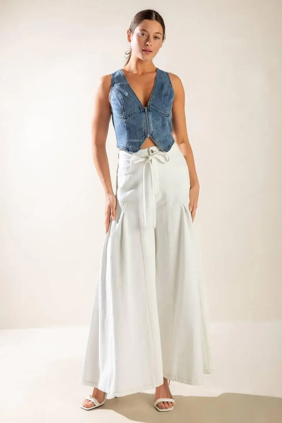 PICTURE PERFECT DENIM VEST - Flying Tomato - Flyclothing LLC