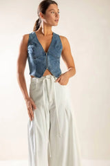 PICTURE PERFECT DENIM VEST - Flying Tomato - Flyclothing LLC