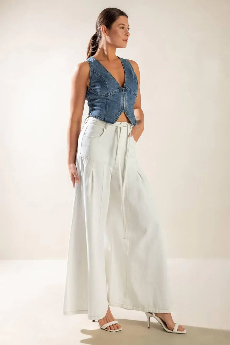 PICTURE PERFECT DENIM VEST - Flying Tomato - Flyclothing LLC