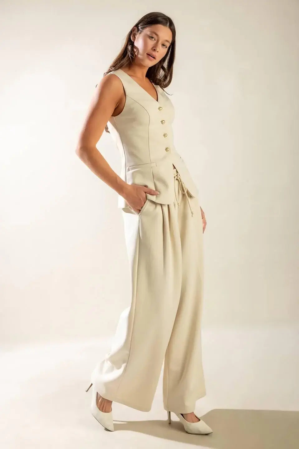 WHERE YOU BELONG WOVEN VEST - Flying Tomato - Flyclothing LLC
