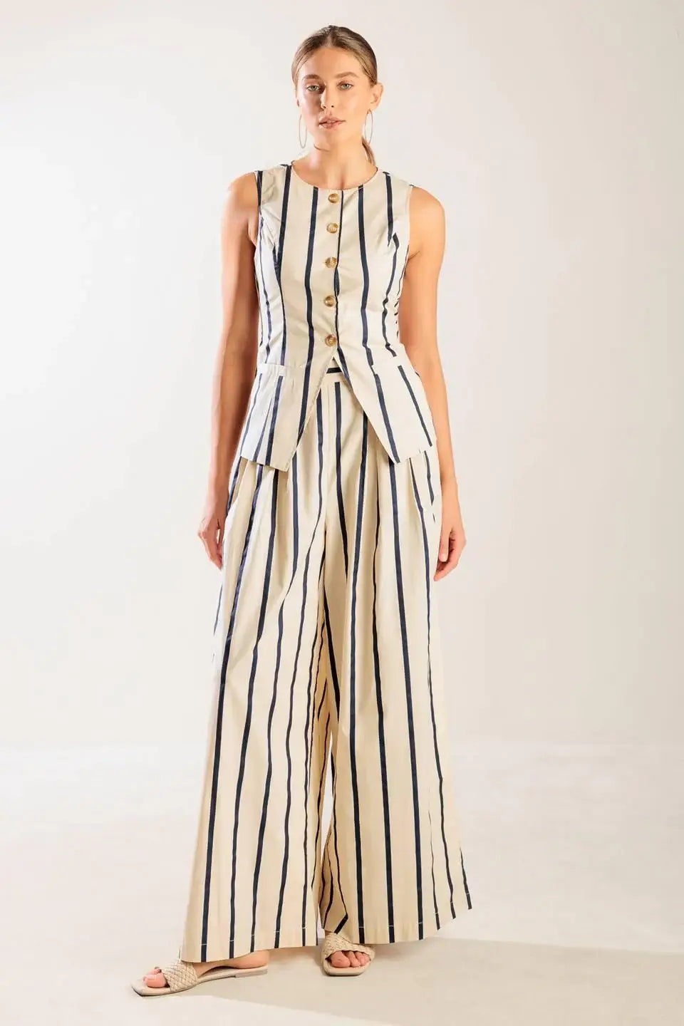 HERE AND NOW WOVEN VEST - Flying Tomato - Flyclothing LLC