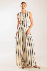HERE AND NOW WOVEN VEST - Flying Tomato - Flyclothing LLC