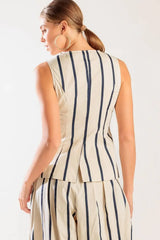 HERE AND NOW WOVEN VEST - Flying Tomato - Flyclothing LLC