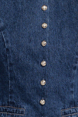 COFFEE PETAL DENIM VEST - Flying Tomato - Flyclothing LLC