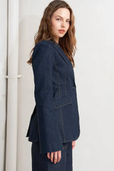 URBAN PANEL DENIM BLAZER - Flying Tomato - Flyclothing LLC
