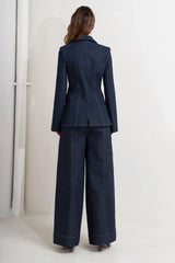 URBAN PANEL DENIM BLAZER - Flying Tomato - Flyclothing LLC