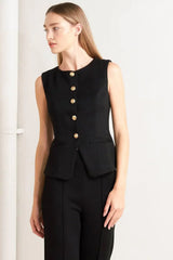 GLOSSY GLAM WOVEN VEST - Flying Tomato - Flyclothing LLC
