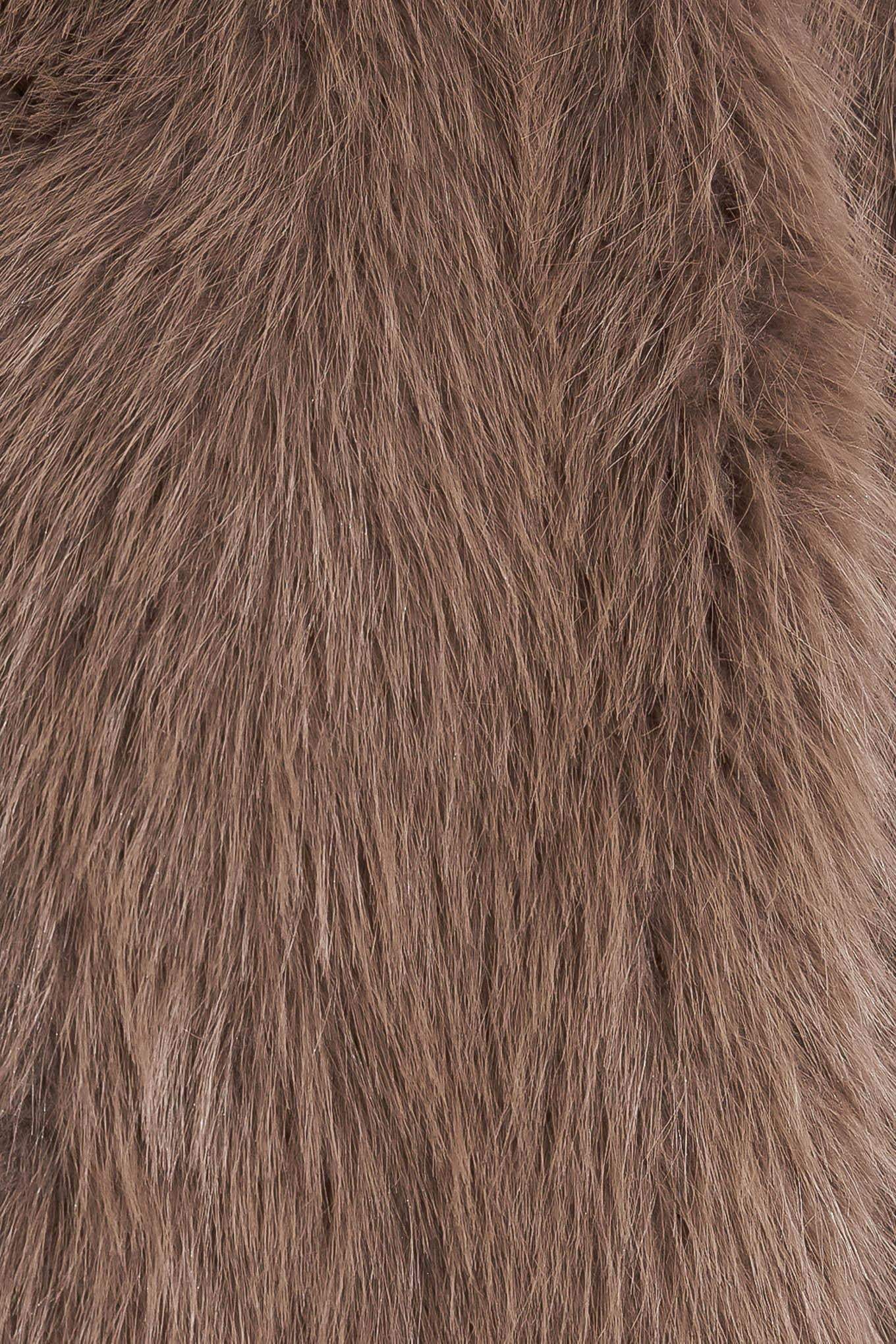 LONDON FLARE MOCHA FAUX FUR CROP JACKET - Flying Tomato - Flyclothing LLC