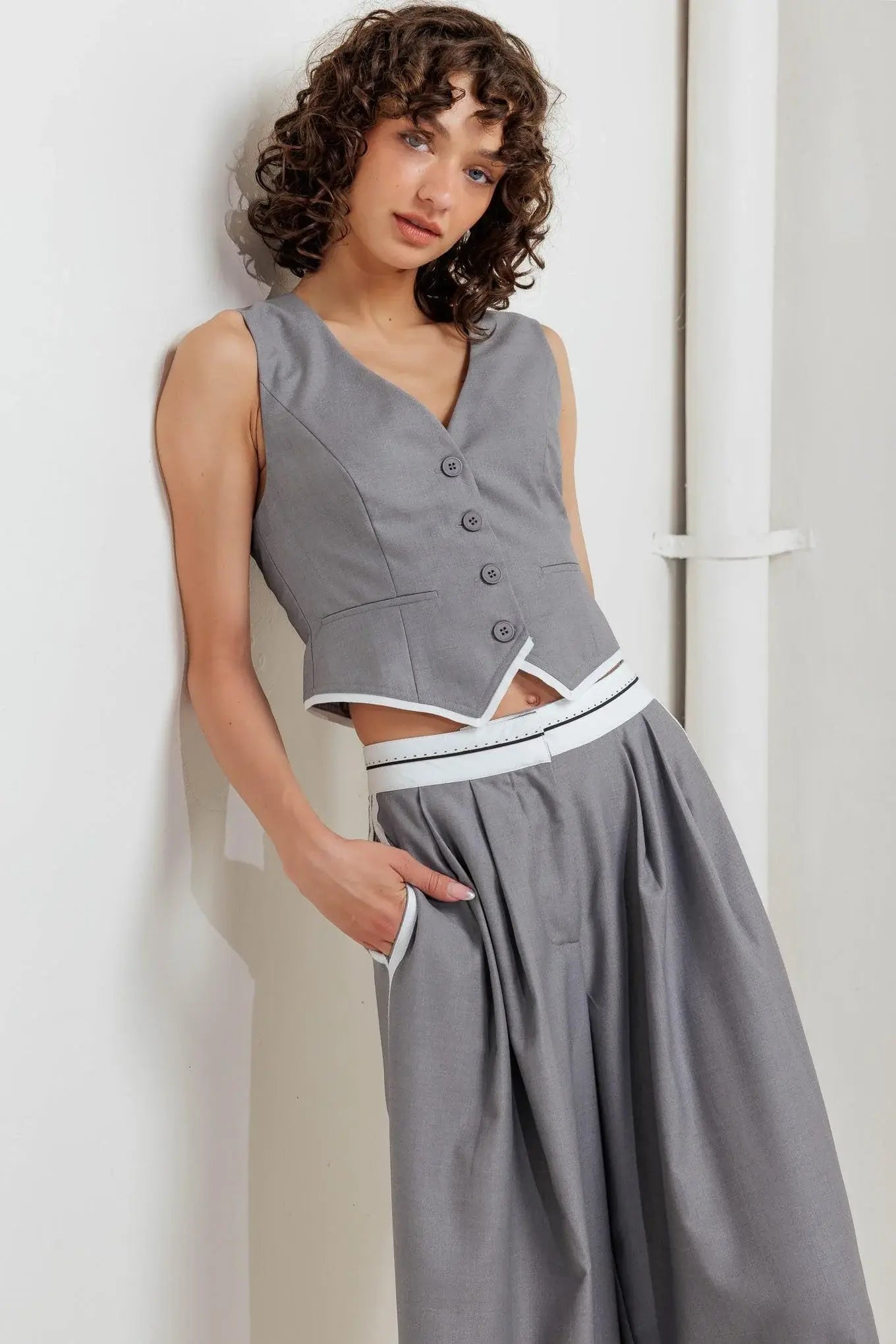 POWER LINES WOVEN VEST - Flying Tomato - Flyclothing LLC