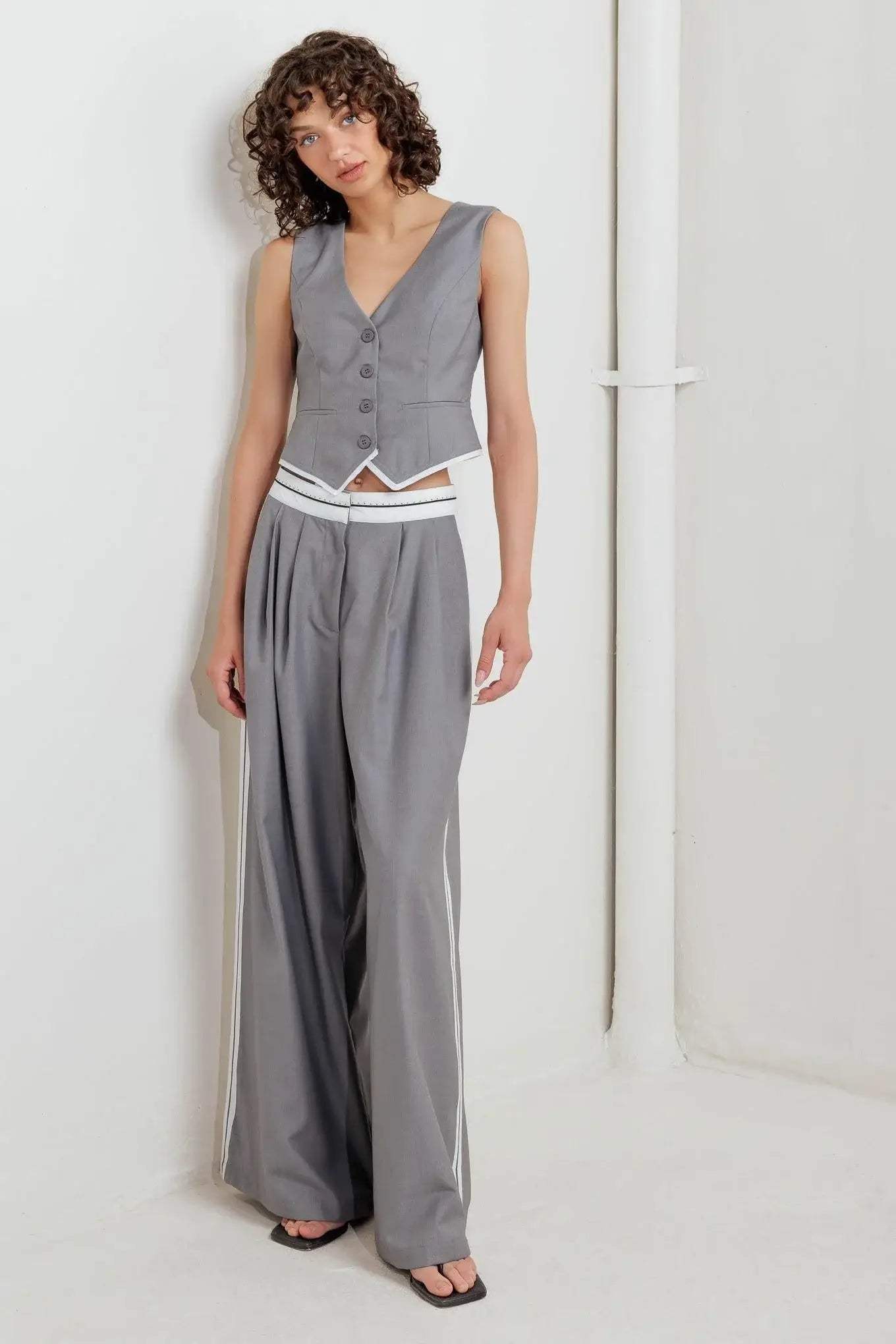 POWER LINES WOVEN VEST - Flying Tomato - Flyclothing LLC