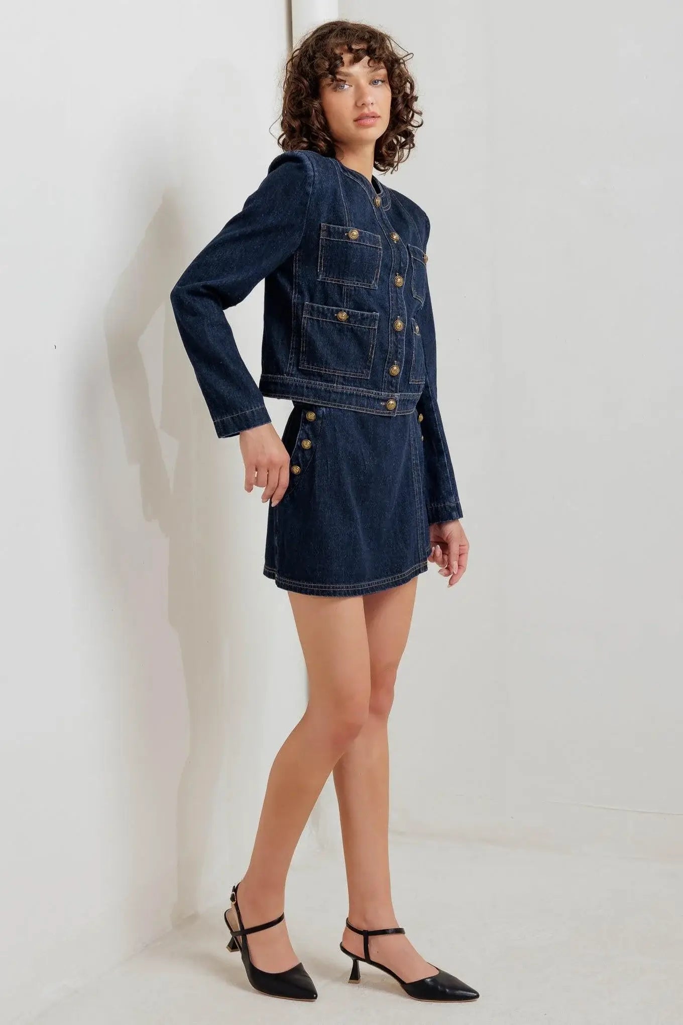 GLAM CODE DENIM JACKET - Flying Tomato - Flyclothing LLC