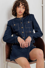 GLAM CODE DENIM JACKET - Flying Tomato - Flyclothing LLC