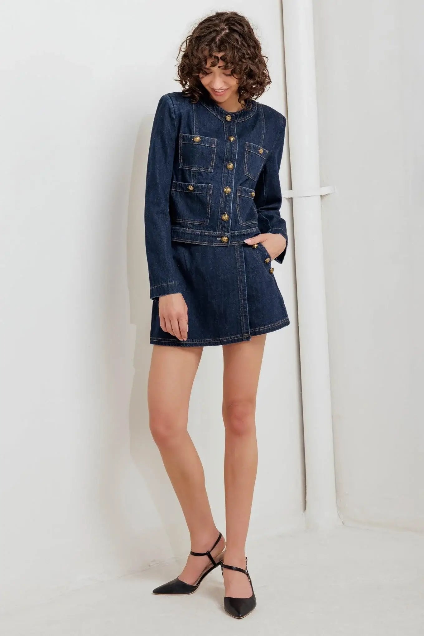 GLAM CODE DENIM JACKET - Flying Tomato - Flyclothing LLC